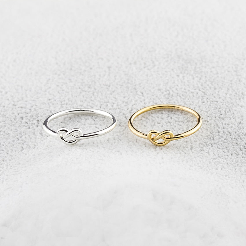 Best Gift Simple Knuckle Love Heart Knot Rings For