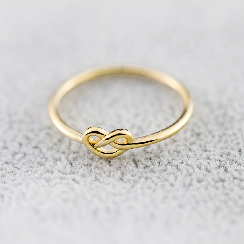 Best Gift Simple Knuckle Love Heart Knot Rings For