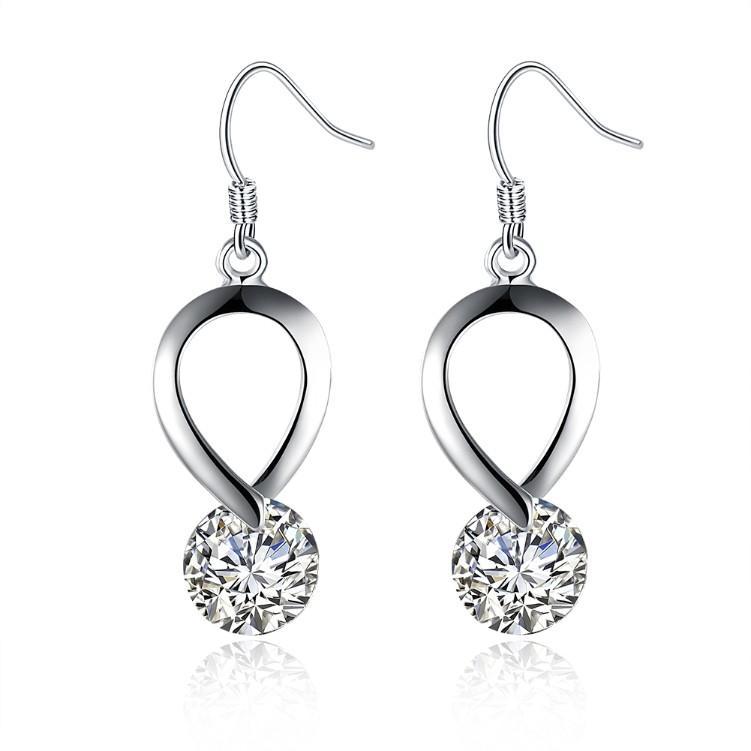 Twisted  Crystal Hook Earrings