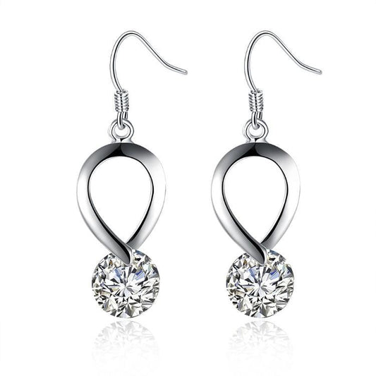 Twisted  Crystal Hook Earrings