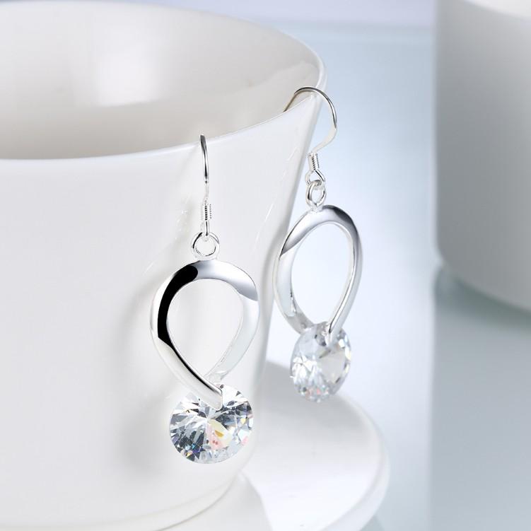 Twisted  Crystal Hook Earrings
