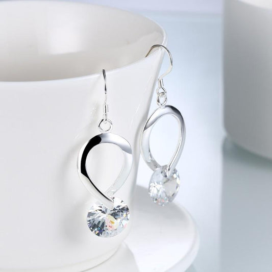 Twisted  Crystal Hook Earrings